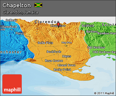 Political Panoramic Map of Chapelton