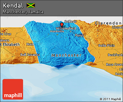 Political Panoramic Map of Kendal