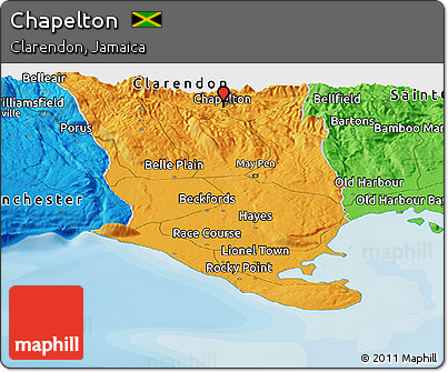 Political Panoramic Map of Chapelton
