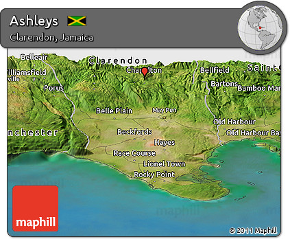 Satellite Panoramic Map of Ashleys