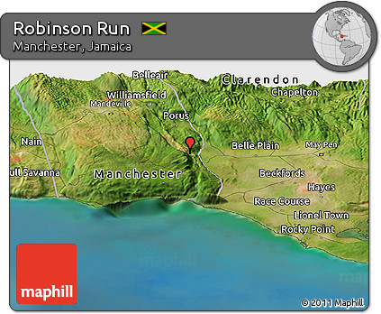 Satellite Panoramic Map of Robinson Run