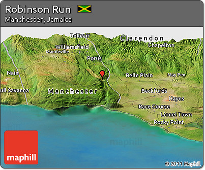 Satellite Panoramic Map of Robinson Run