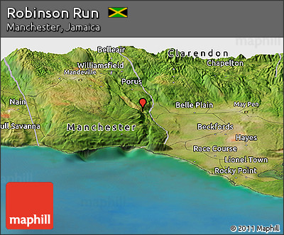 Satellite Panoramic Map of Robinson Run