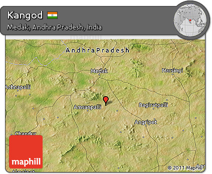 Satellite 3D Map of Kangod
