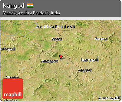 Satellite 3D Map of Kangod