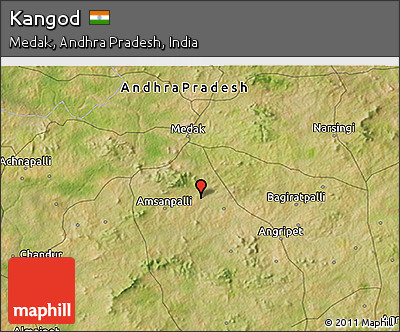 Satellite 3D Map of Kangod