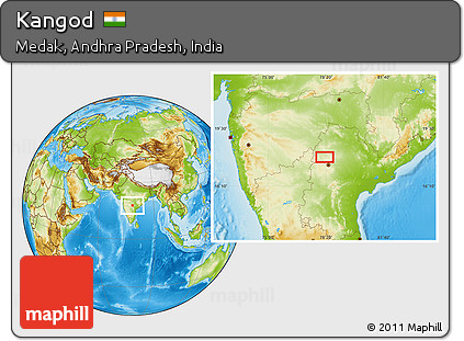 Physical Location Map of Kangod