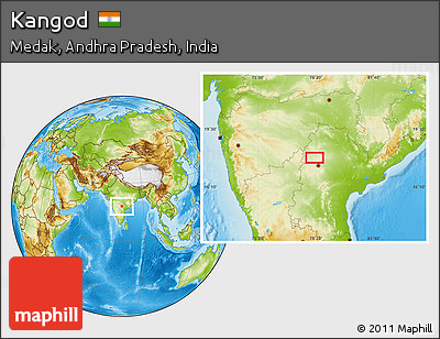 Physical Location Map of Kangod