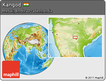 Physical Location Map of Kangod