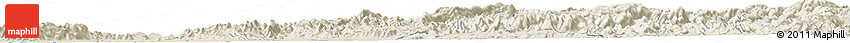 Shaded Relief Horizon Map of the Area around 17° 50' 55" N, 81° 40' 30" E