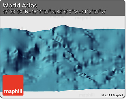 Satellite 3D Map of the Area around 17° 50' 55" N, 81° 31' 30" W
