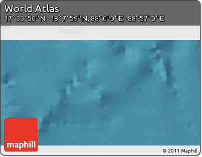 Satellite 3D Map of the Area around 17° 50' 55" N, 88° 28' 29" E