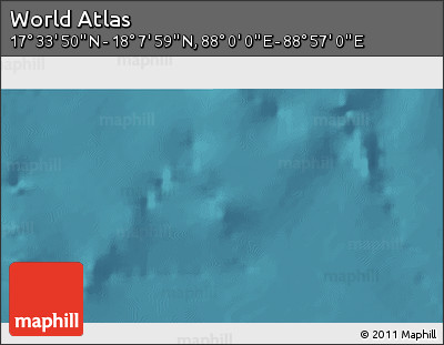 Satellite 3D Map of the Area around 17° 50' 55" N, 88° 28' 29" E