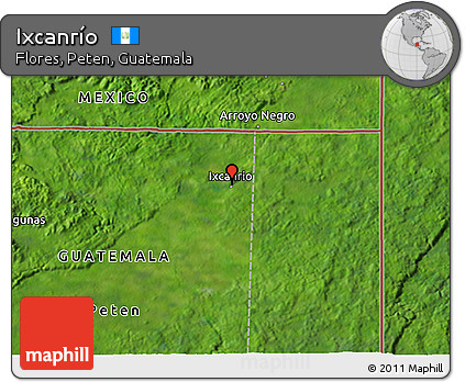 Satellite 3D Map of Ixcanrío