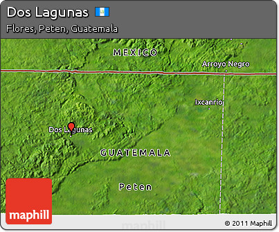 Satellite 3D Map of Dos Lagunas