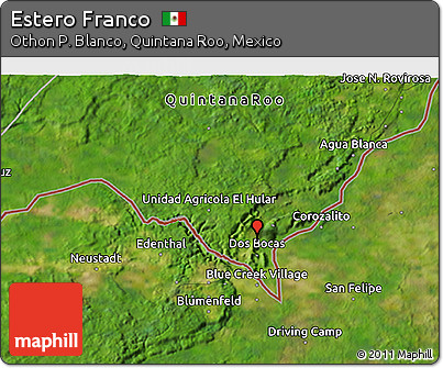 Satellite 3D Map of Estero Franco