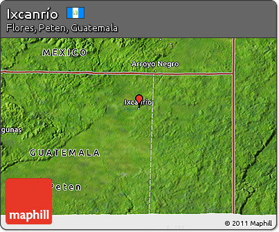 Satellite 3D Map of Ixcanrío
