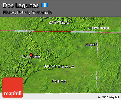 Satellite 3D Map of Dos Lagunas