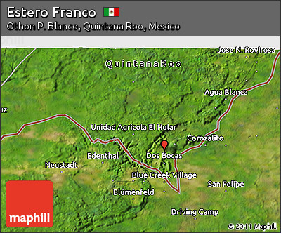 Satellite 3D Map of Estero Franco