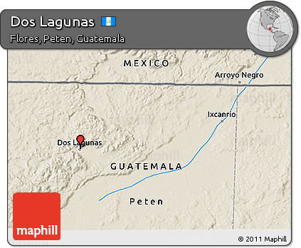 Shaded Relief 3D Map of Dos Lagunas