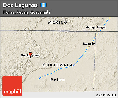 Shaded Relief 3D Map of Dos Lagunas