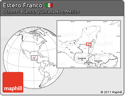 Blank Location Map of Estero Franco