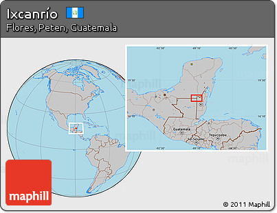 Gray Location Map of Ixcanrío