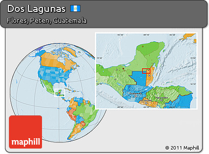 Political Location Map of Dos Lagunas