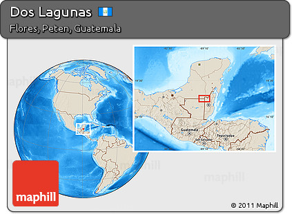 Shaded Relief Location Map of Dos Lagunas