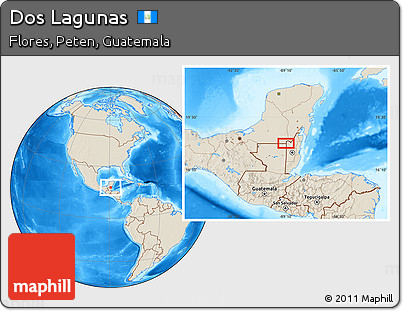 Shaded Relief Location Map of Dos Lagunas