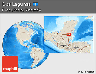 Shaded Relief Location Map of Dos Lagunas