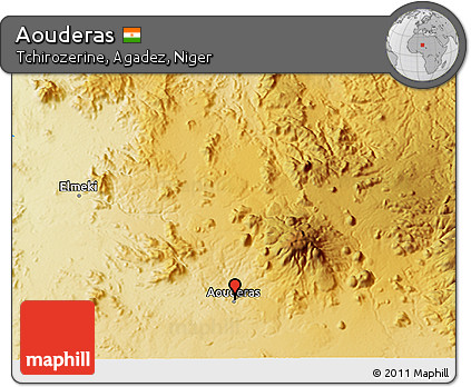 Physical 3D Map of Aouderas