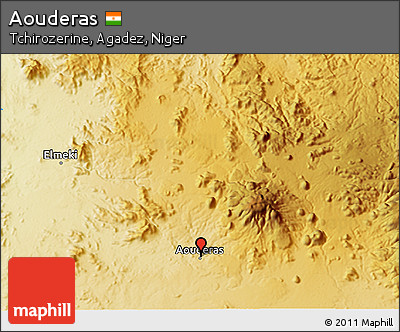 Physical 3D Map of Aouderas