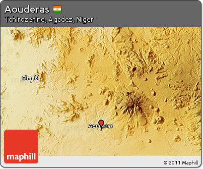 Physical 3D Map of Aouderas