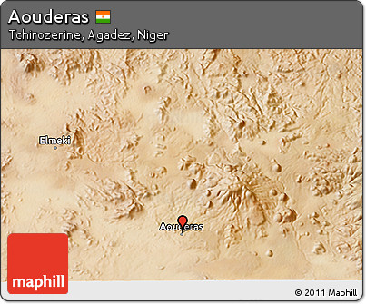 Satellite 3D Map of Aouderas