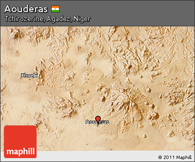 Satellite 3D Map of Aouderas