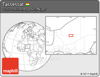 Blank Location Map of Tassessat