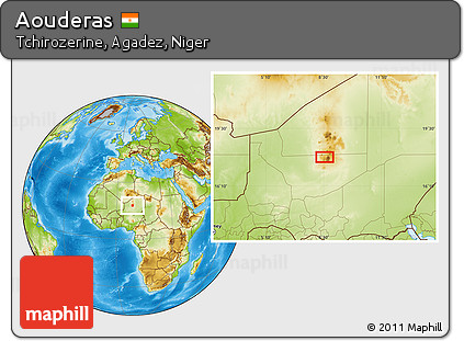 Physical Location Map of Aouderas
