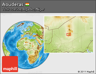 Physical Location Map of Aouderas