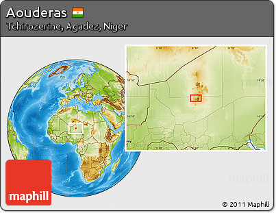 Physical Location Map of Aouderas