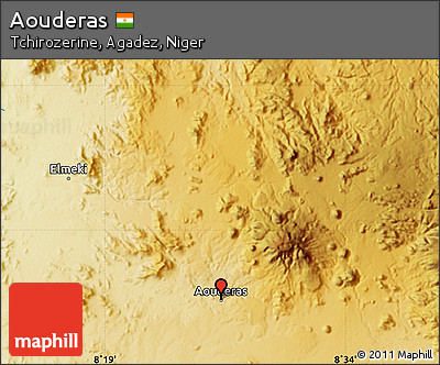 Physical Map of Aouderas