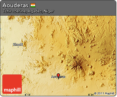 Physical Map of Aouderas