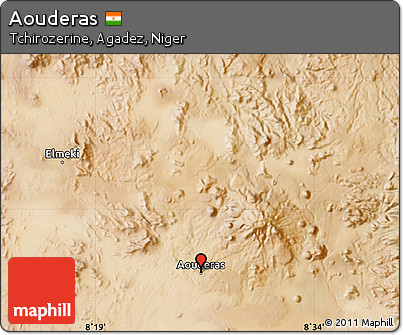 Satellite Map of Aouderas