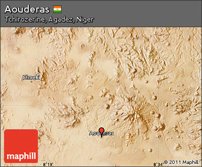 Satellite Map of Aouderas