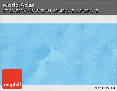 Physical 3D Map of the Area around 17° 50' 55" N, 90° 10' 30" E