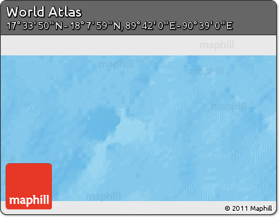 Physical 3D Map of the Area around 17° 50' 55" N, 90° 10' 30" E