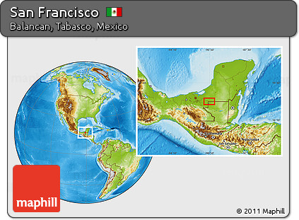 Physical Location Map of San Francisco