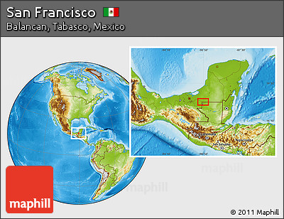 Physical Location Map of San Francisco