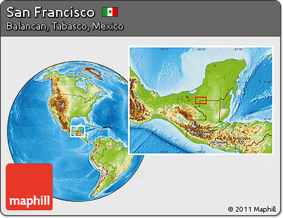 Physical Location Map of San Francisco