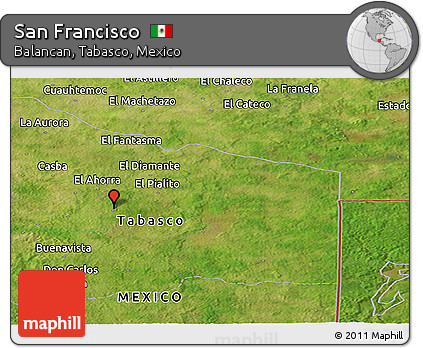 Satellite Panoramic Map of San Francisco